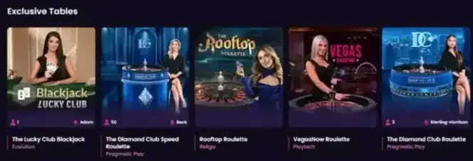 Vegasnow Live Casino Games