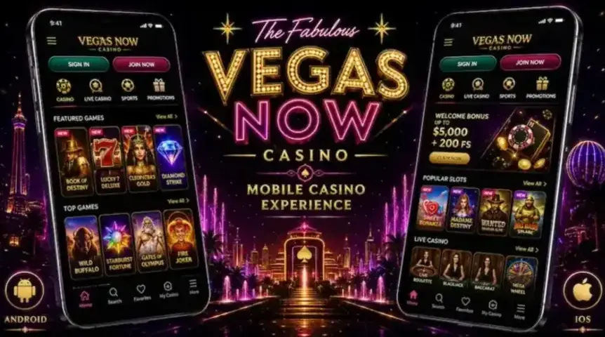 Vegasnow Casino entry on Android and iOS